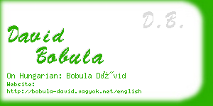 david bobula business card